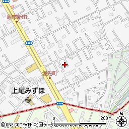 埼玉県上尾市原市4356周辺の地図