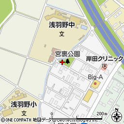 宮裏公園トイレ周辺の地図