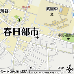 埼玉県春日部市武里中野134-2周辺の地図