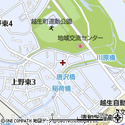 埼玉県入間郡越生町上野東周辺の地図