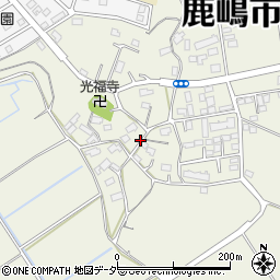 茨城県鹿嶋市鉢形周辺の地図