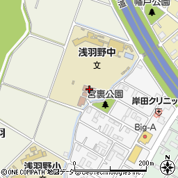 坂戸市立浅羽野公民館周辺の地図