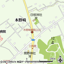 木野崎病院入口周辺の地図