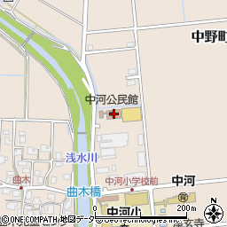 中河公民館周辺の地図