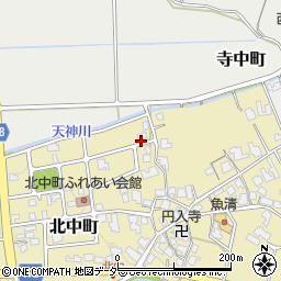 福井県鯖江市北中町周辺の地図