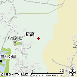 茨城県つくばみらい市足高周辺の地図