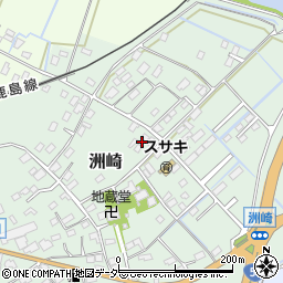 茨城県潮来市洲崎周辺の地図