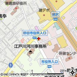 ガスト野田店周辺の地図