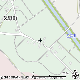 茨城県牛久市久野町342周辺の地図