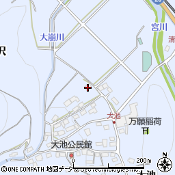 長野県茅野市金沢大池周辺の地図