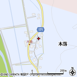 福井県大野市木落13周辺の地図