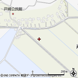茨城県つくばみらい市戸崎周辺の地図