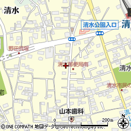 千葉県野田市清水450周辺の地図