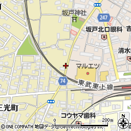 リパーク坂戸中富町駐車場周辺の地図
