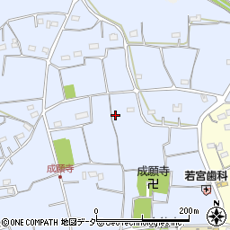 埼玉県坂戸市成願寺周辺の地図