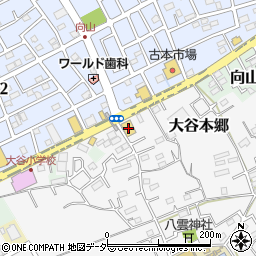 ダイソー＆アオヤマ上尾大谷本郷店周辺の地図