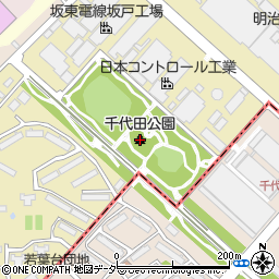 千代田公園トイレ周辺の地図