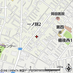 埼玉県春日部市一ノ割2丁目10周辺の地図