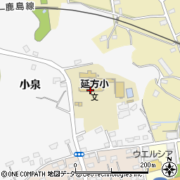 潮来市立延方小学校周辺の地図