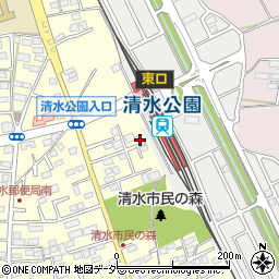 千葉県野田市清水382-16周辺の地図