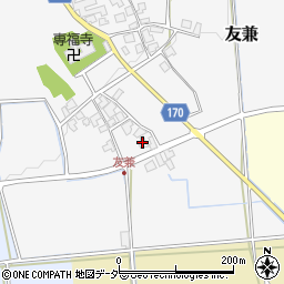 福井県大野市友兼1周辺の地図