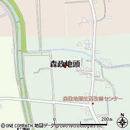 福井県大野市森政地頭周辺の地図
