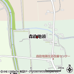 福井県大野市森政地頭周辺の地図