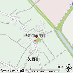 茨城県牛久市久野町437周辺の地図