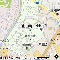 埼玉県坂戸市山田町周辺の地図