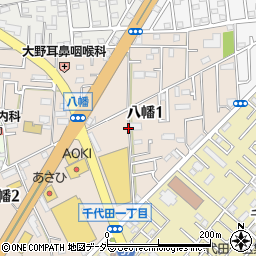 埼玉県坂戸市八幡周辺の地図