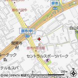 埼玉県上尾市原市4135周辺の地図