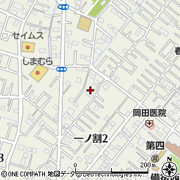 埼玉県春日部市一ノ割2丁目1-6周辺の地図