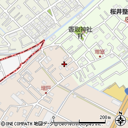埼玉県春日部市増戸581周辺の地図