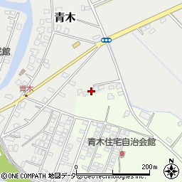茨城県つくばみらい市青木周辺の地図