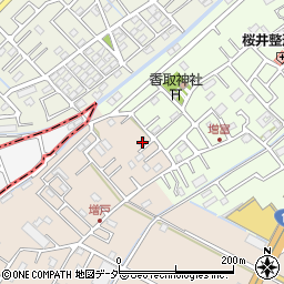 埼玉県春日部市増戸580周辺の地図