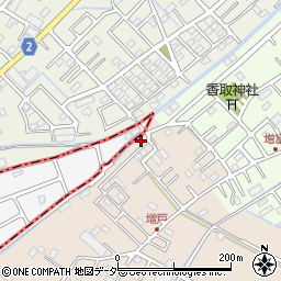 埼玉県春日部市増戸576周辺の地図