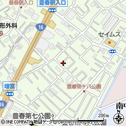 埼玉県春日部市増富周辺の地図