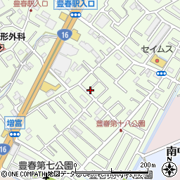 埼玉県春日部市増富周辺の地図