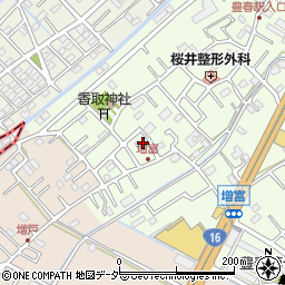 埼玉県春日部市増富80-1周辺の地図