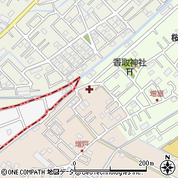 埼玉県春日部市増戸578周辺の地図