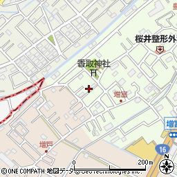 埼玉県春日部市増富74周辺の地図