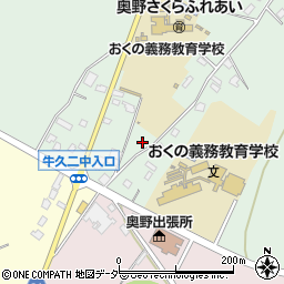 茨城県牛久市久野町702周辺の地図