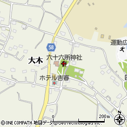 六十六所神社周辺の地図