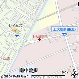 上大増新田周辺の地図