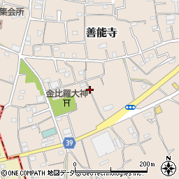埼玉県坂戸市善能寺周辺の地図