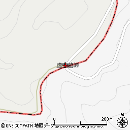 虚空蔵峠周辺の地図