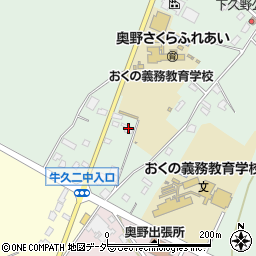茨城県牛久市久野町709周辺の地図