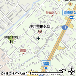 埼玉県春日部市増富132周辺の地図