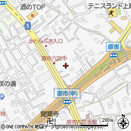 埼玉県上尾市原市3802周辺の地図