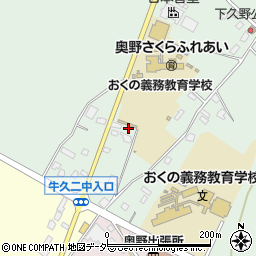 茨城県牛久市久野町714周辺の地図